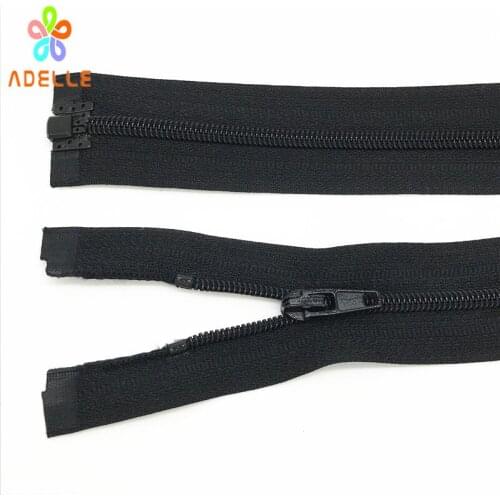 5 pieces No.3 Nylon Spiral Zipper Open end/Auto Lock/Black/20cm-250cm long Clothes Hat free shipping HOT