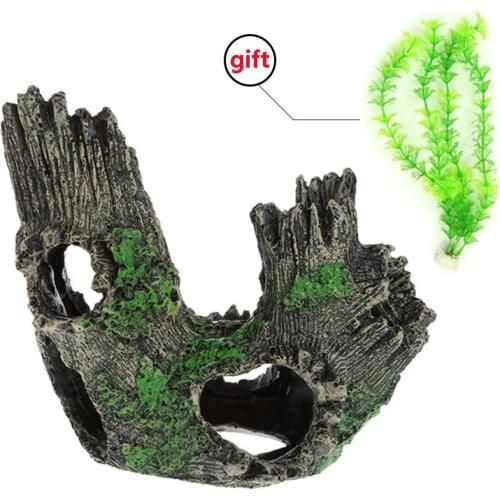 Aquarium Artificial Tree Trunk Decoration Resin Tree Trunk For Fish Tank Ornaments Decor Landscaping Viewing Accessories
