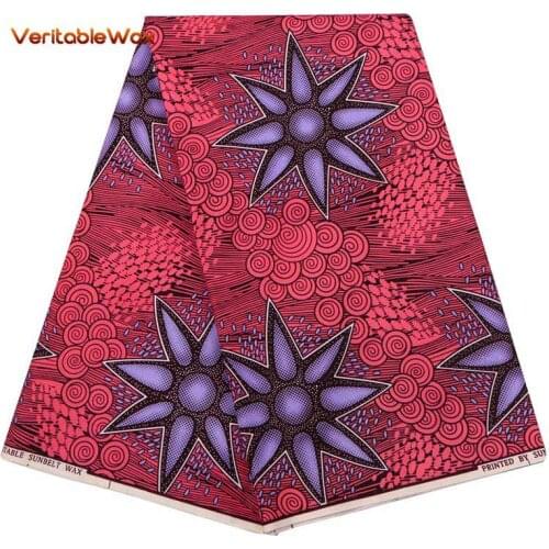 Ankara Africa Printed Fabric Real Wax Patchwork Sewing Dress Artwork Accessory 100% Polyester Crafts Materials 1Yard Cheap Price