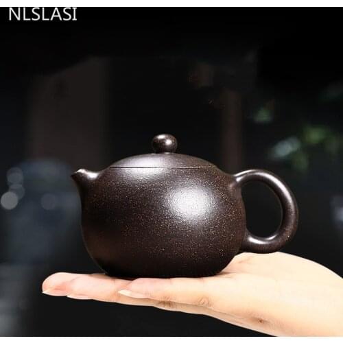Authentic Yixing Handmade Teapot Raw Ore Purple Clay Tea Pots Xishi Ball Hole Filter Kettle Customized Household Teaware