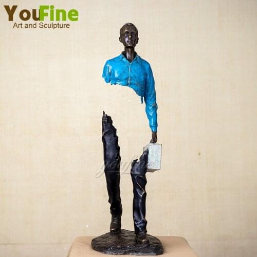 58cm The Bronze Traveler Sculpture Of Bruno Catalano Famous Bronze Statue For Park Garden Home Hotel Decoration Modern Ornament