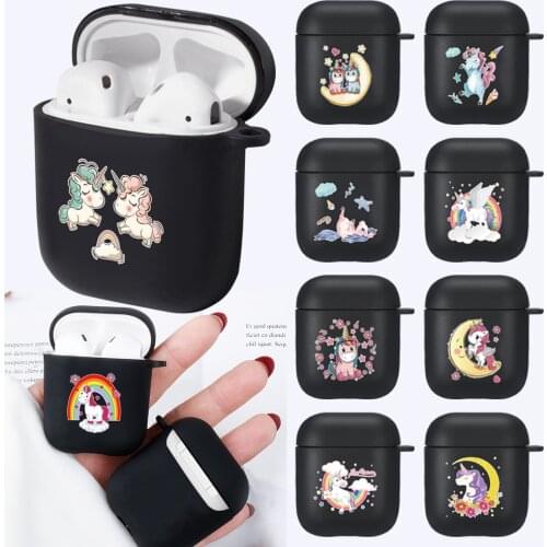Airpods Case for Apple AirPods 2/1 Gen Cute Cartoon Soft Silicon Headphone Wireless Bluetooth Earphone Case Matte Cover Protect