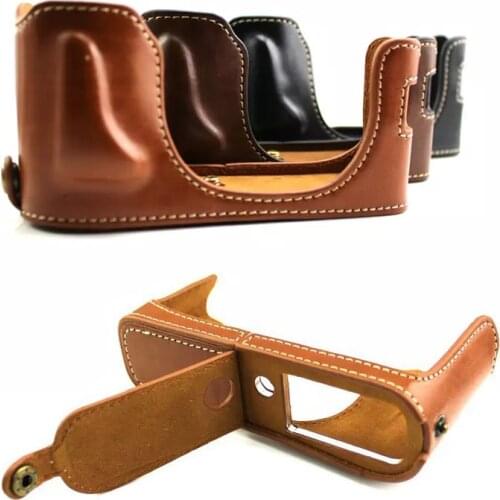 PU Leather case bag Cover Hard Shell Half Body Set Case for Fujifilm Fuji X100 X100S X100T Accessories