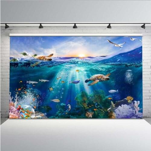 Seabed World Photography Backdrop Animals Photo Background for Photographers Studio Under the sea backdrops for photography