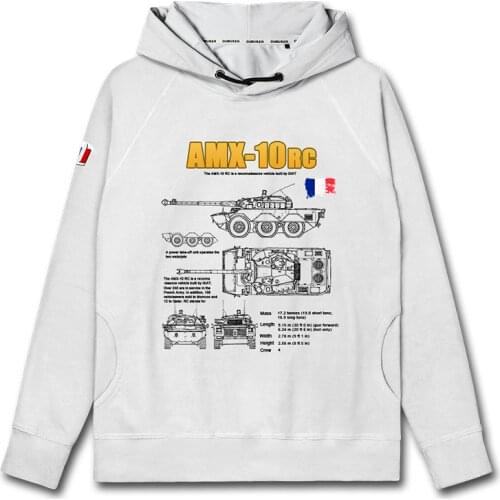 French Army AMX 10 wheeled Reconnaissance Vehicle armored vehicle army military mens hoodies casual hoodie top clothes autumn
