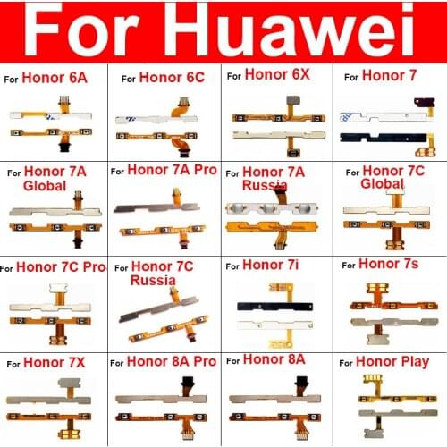 Volume Power Flex Cable For Huawei Honor Honor 6A 6C 6X 7 7i 7A 7C 7X 7S 8A Pro Play Power Volume Switch Control Flex Ribbon