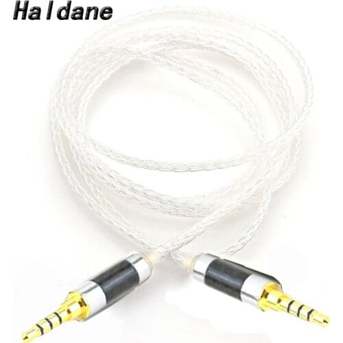 Haldane 3.5mm 4pin TRRS Balanced Male to 3.5mm TRRS Balanced Male Hi-End Audio Adapter 7N Silver Plated Cable