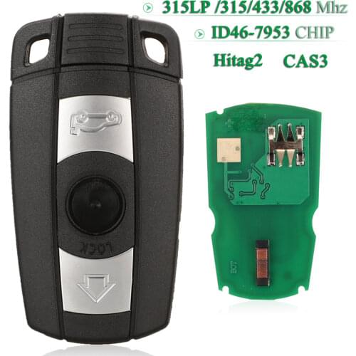 Bilchave Half Smart Car Key Suit For BMW 3 5 Series Smart Key Replace ID46 PCF7935 Chip 315Mhz 315LP 433Mhz 868Mhz Optional