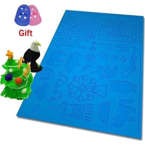 3D Printing Pen Mat with Basic Template Multi Purpose Soft Silicone Mat 3D Drawing Templates Copy Board with Finger Cap