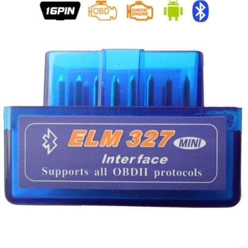 Mini ELM327 V2.1 OBD2 Bluetooth Car Auto Diagnostic Interface Scanner ELM327 support TORQUE software for Android system phone