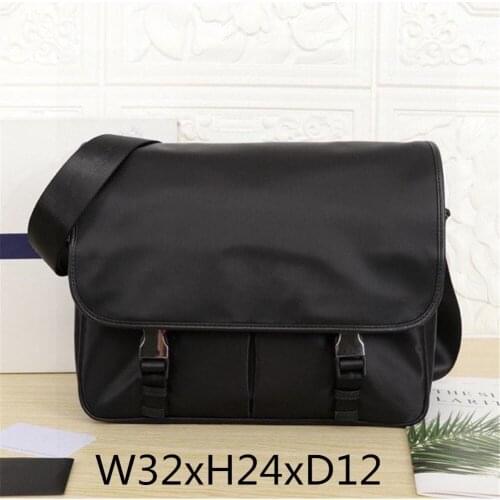 Mens bag nylon bag small waterproof diagonal bag mens black zipper business bag
