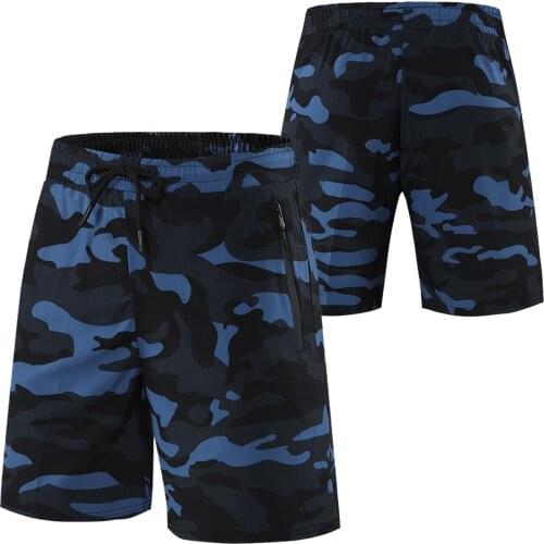 2021 Camouflage Men Elastic Band Shorts Outdoor Short Pants Bodybuilding Jogger Mens Durable Sweatpants Fitness Workout Short
