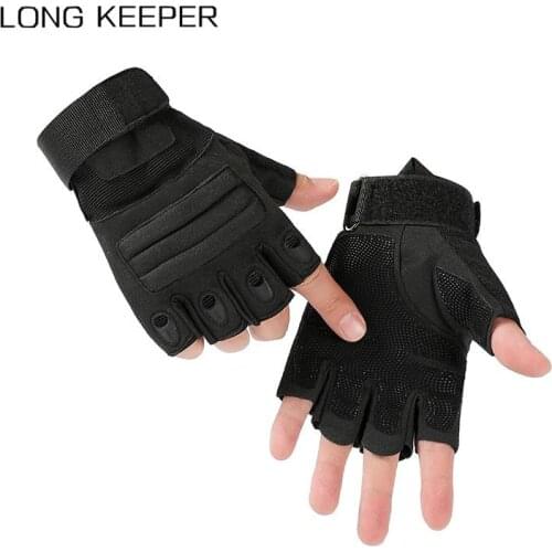 Men Tactical Gloves Military Army Outdoor Sports Anti-Skid Mittens Half Finger Women Shooting Hunting Fitness Fingerless Gloves