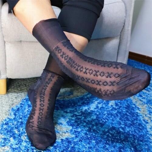 Tube Socks Mens Stocks Business Dress Stockings Sheer Socks Exotic Formal Wear Suit Men Wear Sexy Vintage TNT Socks