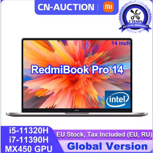 2021 RedmiBook Pro 14 MX450 laptop Intel Core i5-11300H/i7-11370H 16GB DDR4 512GB PCIe Computer Notebook Global Version Win10 PC