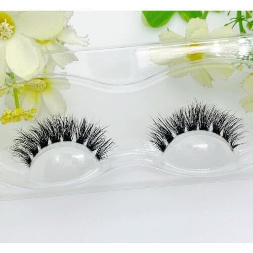 NEW 1pair Mink Eyelashes Clear Band Eye Lashes Crisscross Transparent Band False Eyelashes Handmade Dramatic Lashes Upper Lash