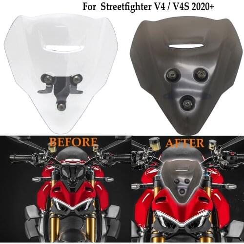 New For DUCATI Streetfighter V4 V4S 2020 2021 Motorcycle Accessories Windscreen Windshield Viser Baffle VIsor Wind Deflectors