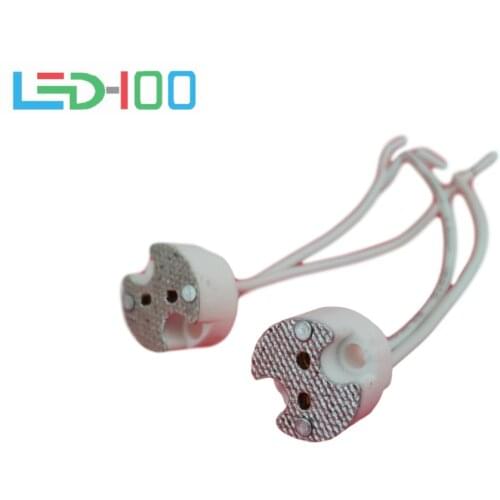 NEW High Quality MR16 G4 GU5.3 Ceramic Lamp Holder Socket Connector G4 Led Light Base with Wire