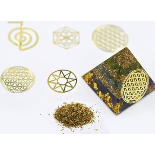 Handmade Orgonite Metal Chips DIY Energy Tower Pyramid Fillings Material Copper Brass Fillers DIY Epoxy Resin Art Crafts