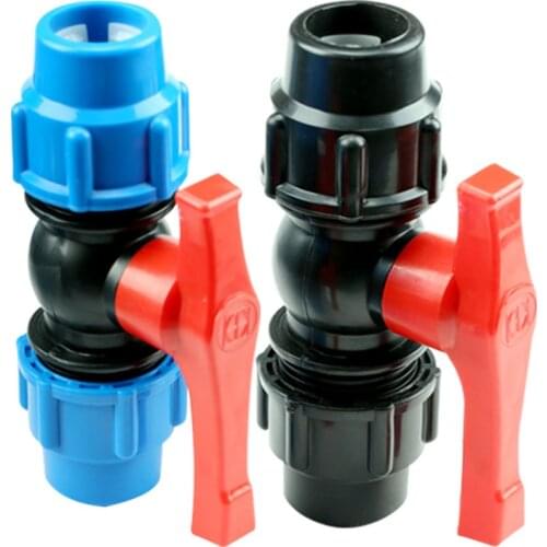 20/25/32/40/50/63mm Plastic Water Pipe Quick Valve Connector PE Tube Ball Valves Accessories