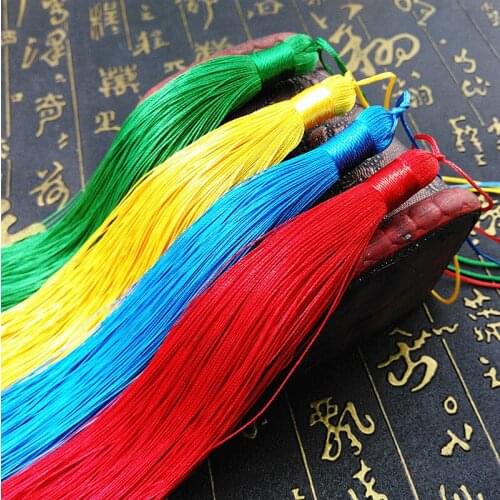Pure color 30 cm tassel spike long tassel with Chinese wind and soft direct current household craft tassel Pendant Long tassel
