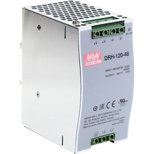 Mean Well DRH-120-48 meanwell DC 48V 2.5A 120W Single Output Switching Industrial DIN RAIL Power Supply