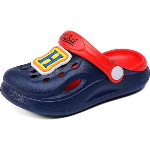 Childrens Sandals Summer Hole Shoes Rubber Clogs Garden Shoes Animal alphabet child Toddler shoes Non-slip Garden shoes