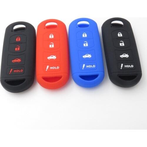 Silicone Car Case Cover Styling FOR MAZDA M6 CX7 CX9 SEDAN 4 Bts remote fob Smart Key Fob 4 Buttons Cocolockey