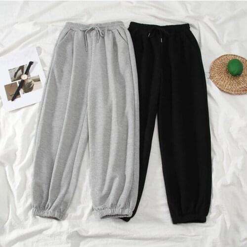 2021 Sweatpants Women Baggy Gray Womens Sports Pants Womens Joggers Harem Pants Streetwear High Waisted Women Pants