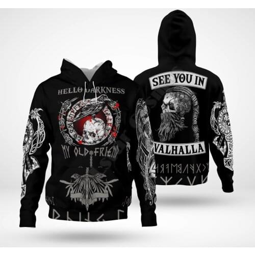 Viking Tattoo 3D Printed Hoodies Fashion Pullover Men For Women Hip Hop Sweatshirts Sweater Drop Shipping 05