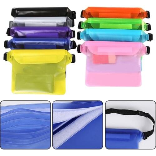 Outdoor Beach Waist Bag Waterproof PVC Running Touch Screen Mobile Phone Pouch Swimming Portable Outdoor Elements 2021 Dropship