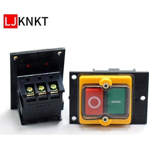 10pcs KAO-5 Durable Machine Drill Motor Waterproof Accessories Switch Industrial Push Button AC 220380V control switch
