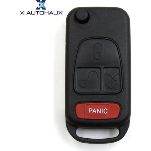 X AUTOHAUX 4 Buttons Flip Folding Key Remote Fob Case Shell Replacement 2107601306 For Mercedes-Benz 500SEC ML320 ML55 AMG ML430