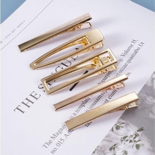 Gold clip crystal drop hairpin hairpin and handmade hair ornament