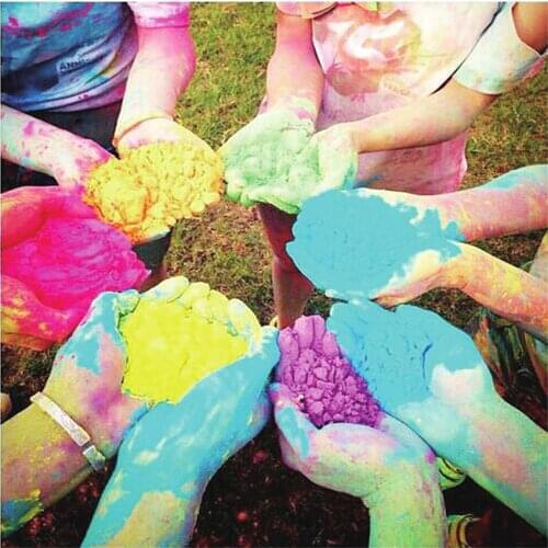 1PC 100g/bag Colored Powder For Holi Party Novelty Festival Rainbow Corn Flour Colorful Powder Gags Practical Jokes Funny Gadget