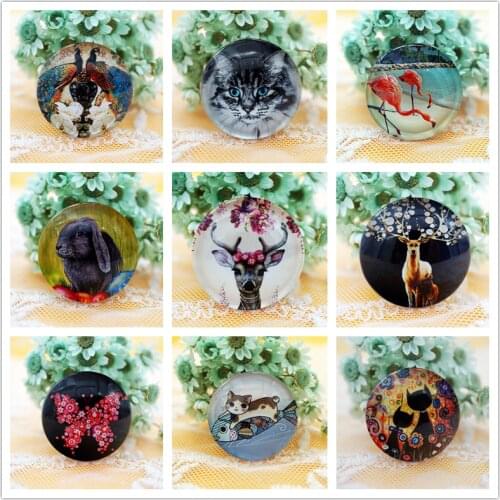 10PCS/lot Round 8-20mm Cute Glass Cabochon for make bracelet necklace for women 2019 earring pins brooch craft supply