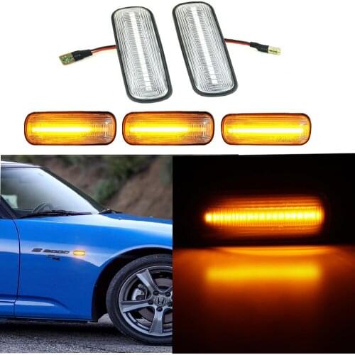 2Pcs LED Side Fender Dynamic Turn Signal Light For Honda Civic CR-V Ballade 1995-2000 Turn Signal Light