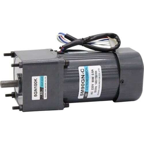 220V AC geared motor 90W high torque Speed regulation low speed one-way micro slow speed motor
