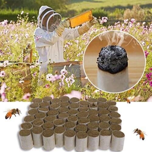 54PCS Bee Hive Smoker Pellet Solid Fuel Beekeeping Tool Chinese Medicinal Herb Smoke Honey Produce Bee-Specific Smoke Bombs New