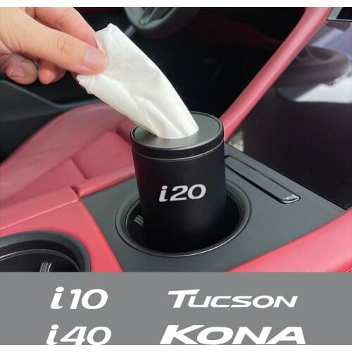 Car Tissue Bucket Pumping Box Holder For Hyundai Tucson I10 I20 Ix25 I40 Ix55 Kona Ioniq Creta Equus Auto Interior Accessories