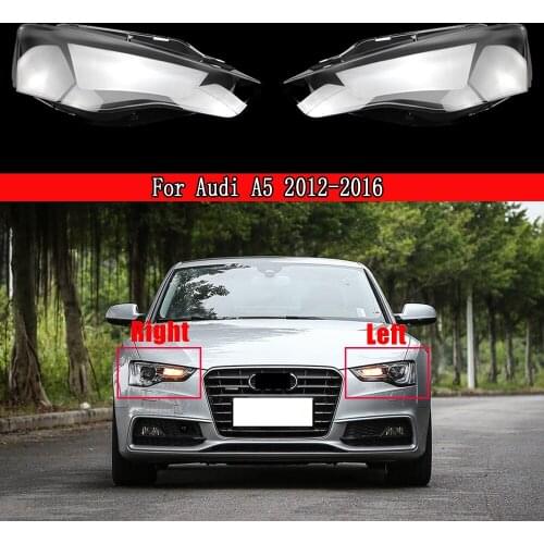 Car Front Headlight Lens Cover Lampshade Glass Lampcover Caps Headlamp Shell For Audi A5 2012-2016 Auto Head Lamp Light Case