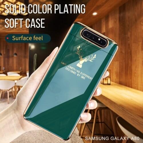 Coque Lift Mobile Phone Case For Samsung A80 Soft TPU Ultra-Thin Smooth GKK Anti-Knock Protective Shell Shockproof Back Cover