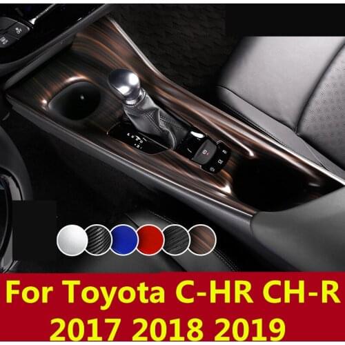 For Toyota C-HR CH-R 2017 2018 2019 Stickers Cover Trim Strip For Car Control Gear Shift Panel Stickers decoration Accessories