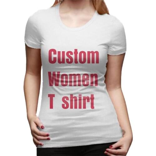 Custom Summer T Shirt Women Tops Tees Short Sleeve O-neck Print LOGO/TEXT/PHOTO