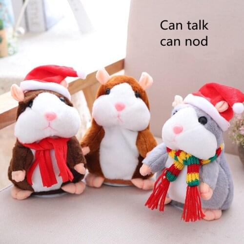 15cm Talking Hamster Falante Mouse Pet Plush Toy Cute Talking Sound Record Educational Stuffed Doll Funny Toy Kids Gifts
