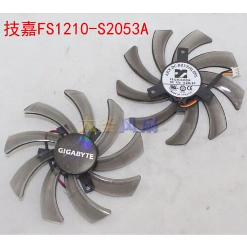 Gigabyte fs1210-s2053a graphics card fan diameter 95mm hole spacing 40mm 12V 0.2A
