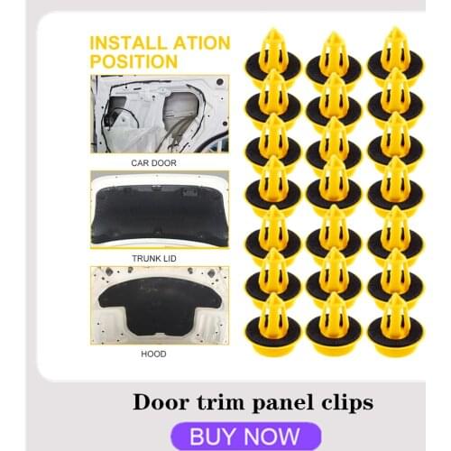 50x Auto Door Trim Panels Fastener Clips Car Plastic Fixed Clip for Lada Kalina Granta Priora Lada Niva Largus Samara 2110