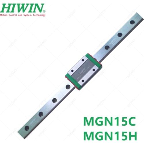 Free Shipping Alloy Steel HIWIN MGN15C MGN15H slide block with 15mm MGN15 linear guide rail From 100 to 500mm for 3d printer CNC