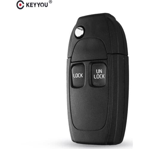 KEYYOU Modified 2 Buttons Remote Car Key Shell Case Fob For VOLVO 850 960 C70 S40 S60 S70 S80 S90 V40 V70 V90 XC70 XC90