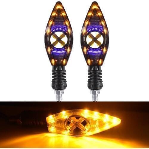 Motorcycle Turn Signal Lights Moto Amber Indicators Flash Flowing Lamp For Honda MSX 125 CB650R CB125R XADV X ADV 750 X11 ST1300